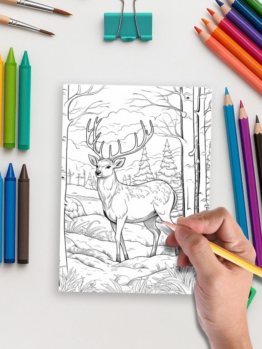 Winter Whiskers – 130 Winter Animal Coloring Pages - Image 5